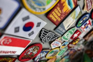 Collection of travel patches to help select the right patch style for your needs